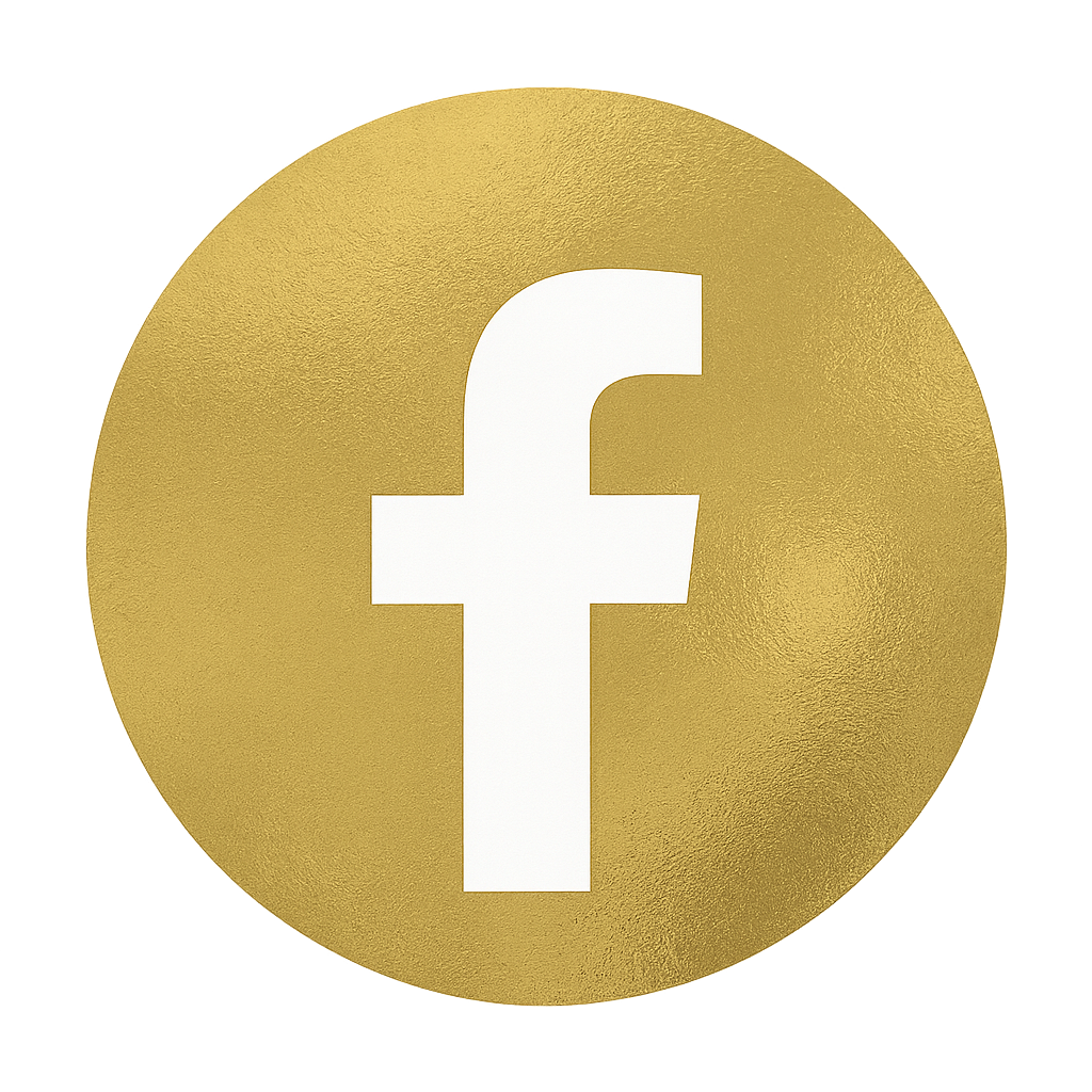 Facebook Gold Icon used by Luxe Wall Art by Lisa.
