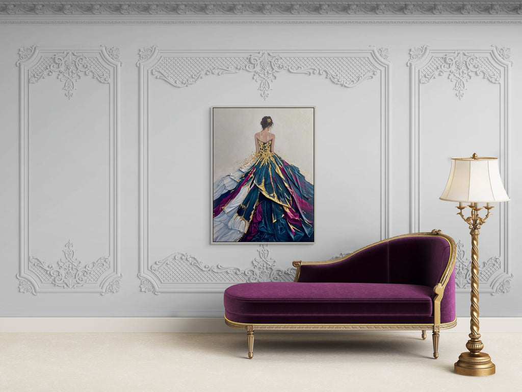 Luxury Gold Leaf Original Painting – Verdant Reverie