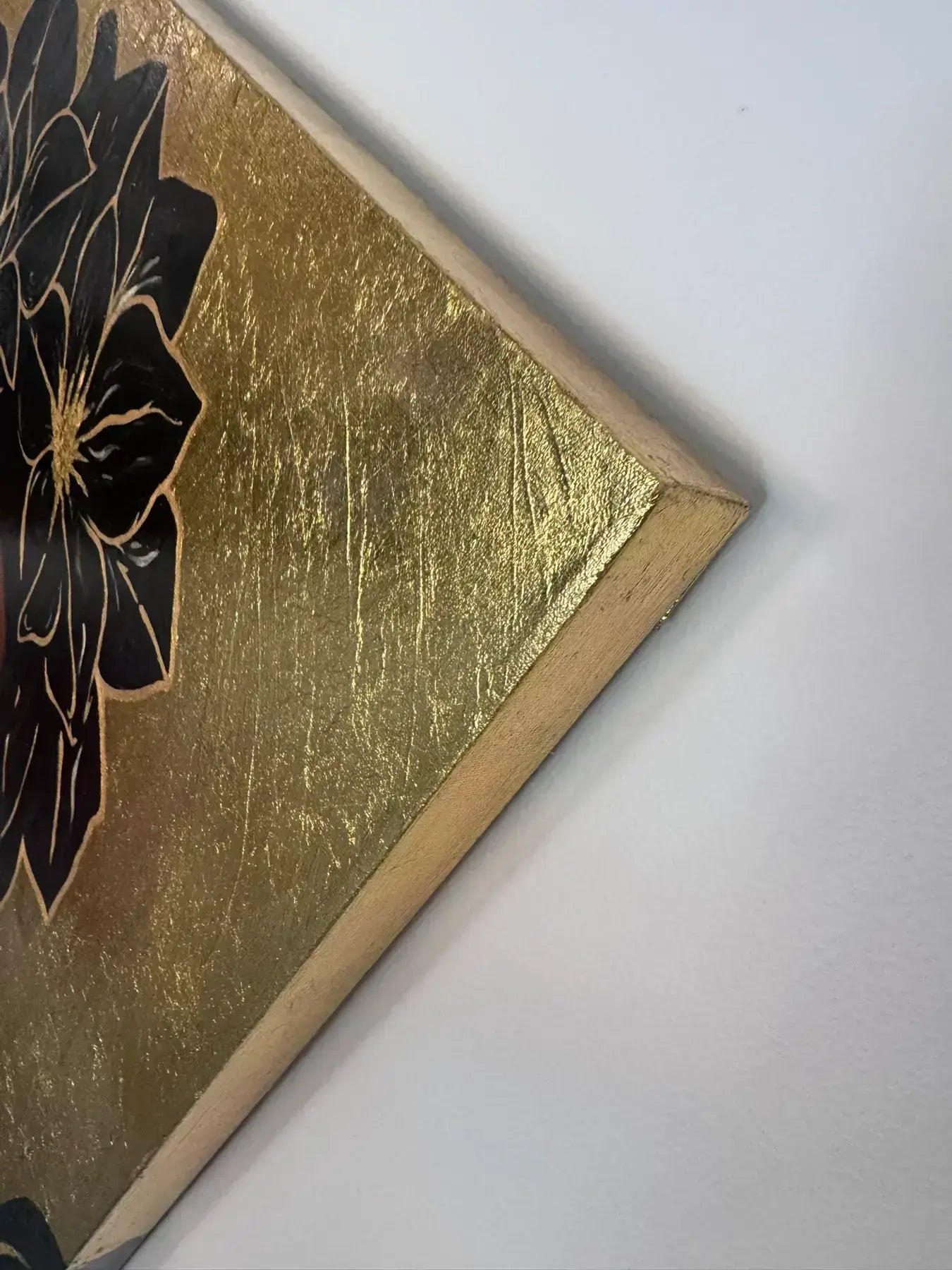 Fleur Obscure artwork – floral couture portrait with dramatic florals and statement jewellery.