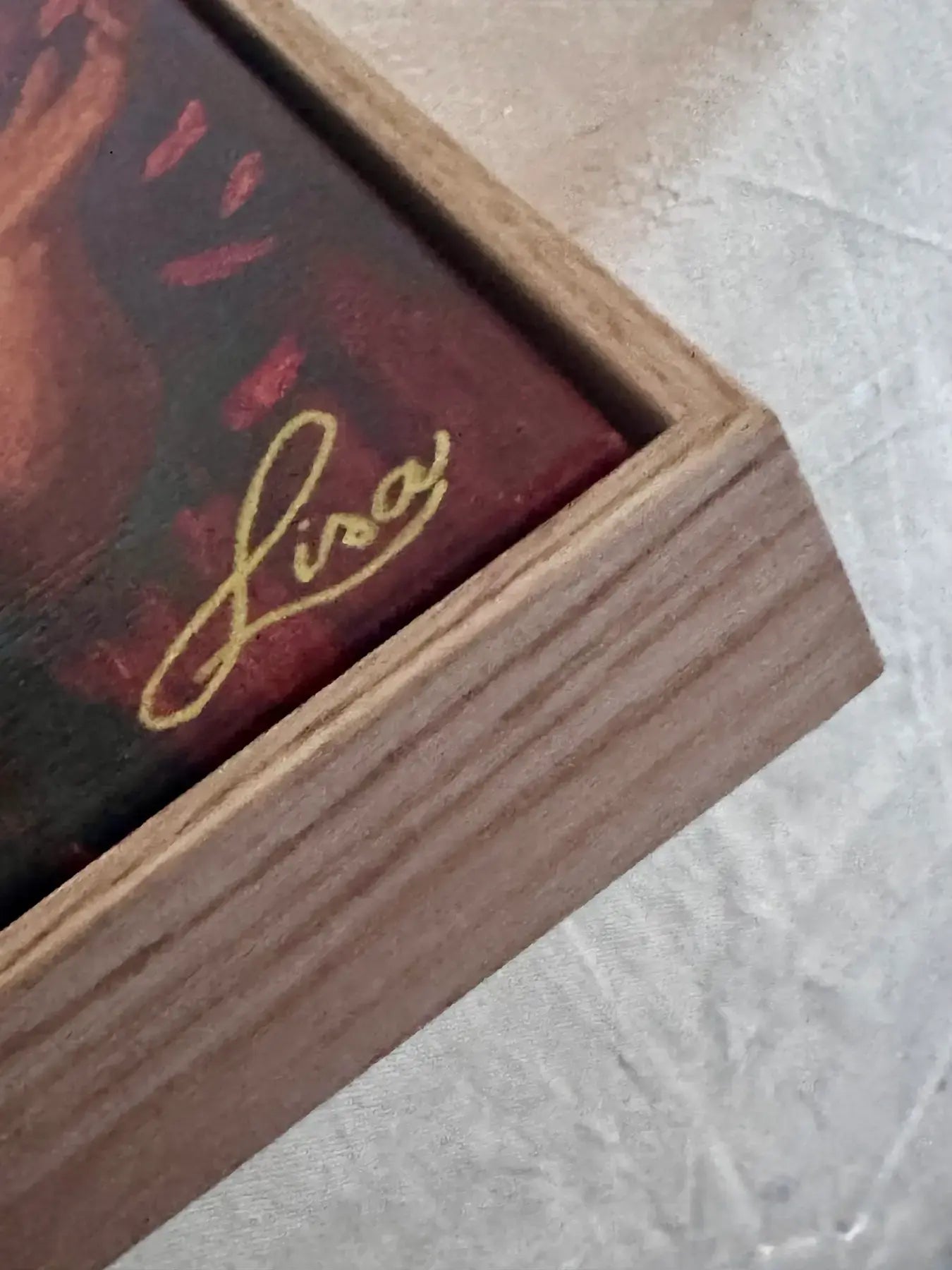 Solar Radiance original painting – floral couture portrait with gold leaf detailing and teal accents.